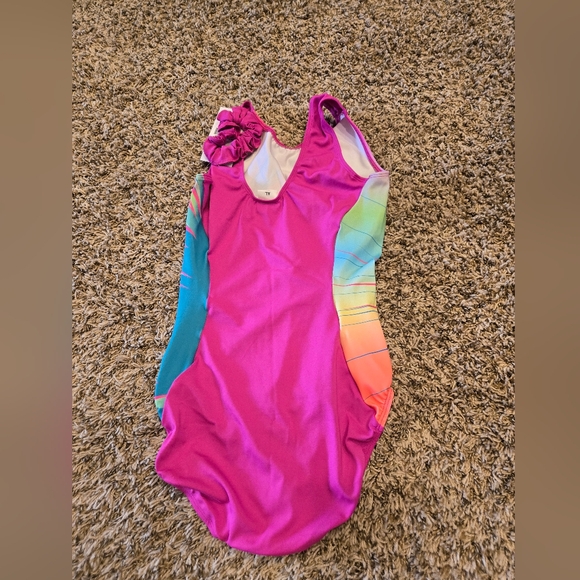 AL GK Elite Leotard Color Burst Rainbow - Picture 2 of 2